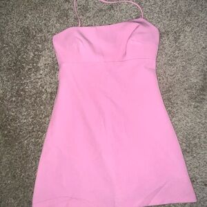 New Pink One Strap Dress